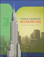 Front cover of Financial & Managerial Accounting by Jan Williams
