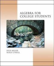 Front cover of Algebra for College Students with MathZone by Julie Miller