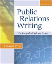 Cover of Public Relations Writing by Thomas H. Bivins