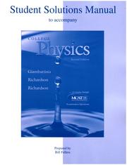 Front cover of Student Solutions Manual to accompany College Physics by Alan Giambattista