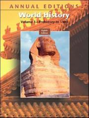 Cover of Annual Editions: World History, Volume I, 8/e (Annual Editions : World History Vol 1) by Joseph R. Mitchell