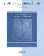 Front cover of Student's Solutions Guide to accompany Discrete Mathematics and Its Applications by Kenneth H. Rosen
