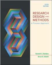 Cover of Research design and methods by Kenneth S. Bordens