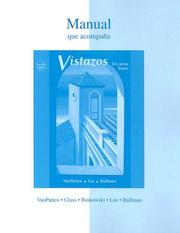Front cover of Workbook/ Lab Manual t/a Vistazos by Bill VanPatten