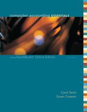 Front cover of Computer accounting essentials using QuickBooks online edition by Carol Yacht