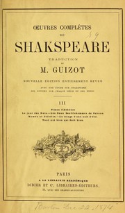 Front cover of Oeuvres complètes de Shakspeare (All's Well That Ends Well / Midsummer Night's Dream / Romeo and Juliet / Timon of Athens / Twelfth Night / Two Gentlemen of Verona) by William Shakespeare