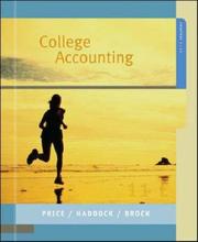 Front cover of College Accounting Student Edition Chapters 1-13 by John Ellis Price