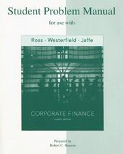 Front cover of Student Problem Manual to accompany Corporate Finance by Stephen A Ross