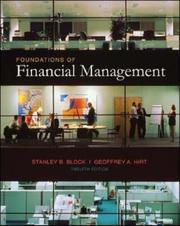 Cover of Foundations of Financial Management Text + Educational Version of Market Insight + Time Value of Money Insert (Mcgraw-Hill/Irwin Series in Finance, Insurance, and Real Estate) by Stanley B. Block