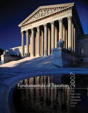 Front cover of Fundamentals of Taxation 2007 by Ana M. Cruz