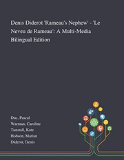 Cover of Denis Diderot 'Rameau's Nephew' - 'Le Neveu De Rameau' by Pascal Duc