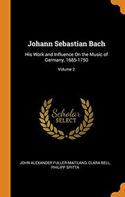 Cover of Johann Sebastian Bach by Philipp Spitta