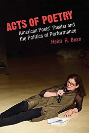 Front cover of Acts of Poetry by Heidi R. Bean