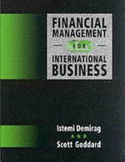 Cover of Financial management for international business by Istemi Demirag
