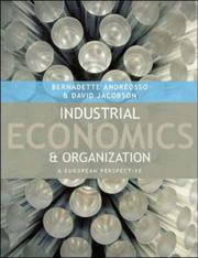 Front cover of Industrial Economics and Organisation by Bernadette Andreosso