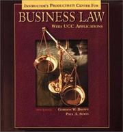 Cover of Instructor's Creativity Center for Business Law with Ucc Applications (with CD-ROMs) by Gordon W. Brown