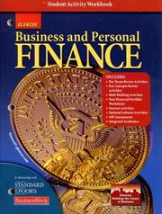 Front cover of Business and Personal Finance, Student Activity Workbook by McGraw-Hill