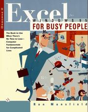 Front cover of Excel for Windows 95 for busy people by Ron Mansfield