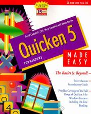 Cover of Quicken 5 for Windows Made Easy (Made Easy Series) by David R. Campbell