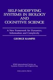 Front cover of Self-modifying systems in biology and cognitive science by George Kampis