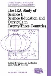 Cover of The IEA study of science by Malcolm J. Rosier