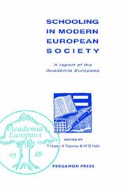 Front cover of Schooling in modern European society by Albert Tuijnman