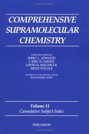Front cover of Comprehensive supramolecular chemistry by Jerry L. Atwood