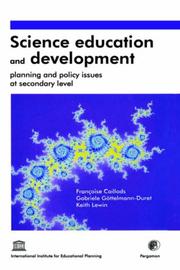 Front cover of Science education and development by Françoise Caillods