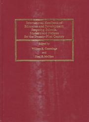 Cover of International handbook of education and development by William K. Cummings