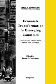 Front cover of Economic transformation in emerging countries by Farok J. Contractor