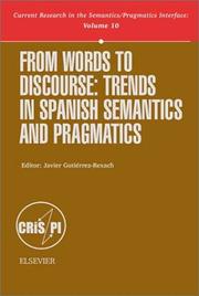 Front cover of From Words to Discourse, Volume 10 by Javier Gutierrez-Rexach