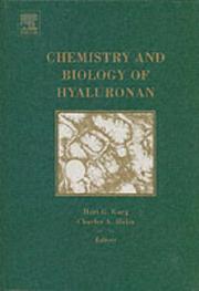 Front cover of Chemistry and biology of hyaluronan by Hari G. Garg