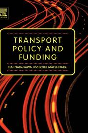 Front cover of Transport policy and funding by Dai Nakagawa