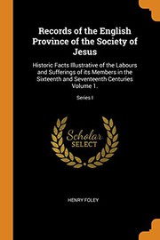 Front cover of Records of the English Province of the Society of Jesus by Henry Foley