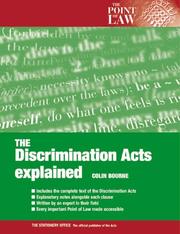 Front cover of The Discrimination Law Explained (Point of Law) by Colin Bourne