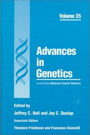 Cover of Advances in genetics by Jeffrey C. Hall