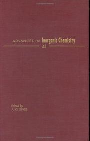 Cover of Advances in Inorganic Chemistry, Volume 41 (Advances in Inorganic Chemistry) by AG Sykes
