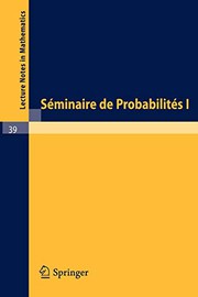Cover of Séminaire de Probabilités I by A Dold
