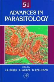 Front cover of Advances in parasitology by J. R. Baker