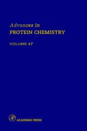 Cover of Advances in Protein Chemistry by Christian B. Anfinsen