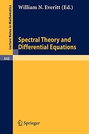 Front cover of Spectral Theory and Differential Equations by W.N. Everitt