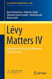 Front cover of Lévy Matters IV by Denis Belomestny