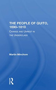 Front cover of The People of Quito, 1690-1810 by Martin Minchom
