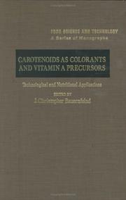 Front cover of Carotenoids as Colorants and Vitamin A Precursors by Unknown