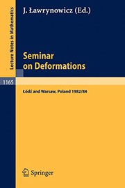 Cover of Seminar on Deformations by Julian Lawrynowicz