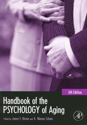 Front cover of Handbook of the psychology of aging by James E. Birren