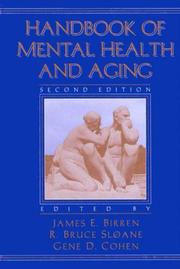 Front cover of Handbook of mental health and aging by R. Bruce Sloane