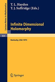 Cover of Proceedings on Infinite Dimensional Holomorphy by T.L. Hayden