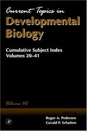 Cover of Current topics in developmental biology by Roger A. Pedersen