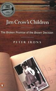 Cover of Jim Crow's Children by Peter Irons